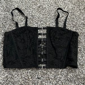Lace corset bra